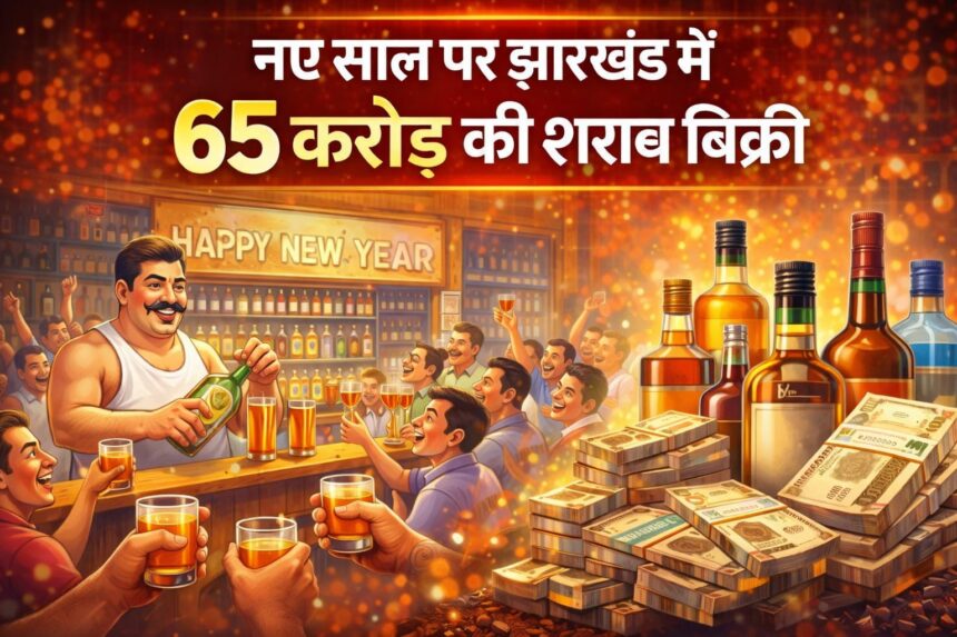 नये साल पर झारखंड में 65 करोड़ रुपए की शराब बिकी, पिछले साल से 5 करोड़ अधिक